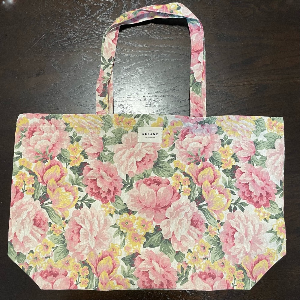 Sezane October Flowers Tote Bag